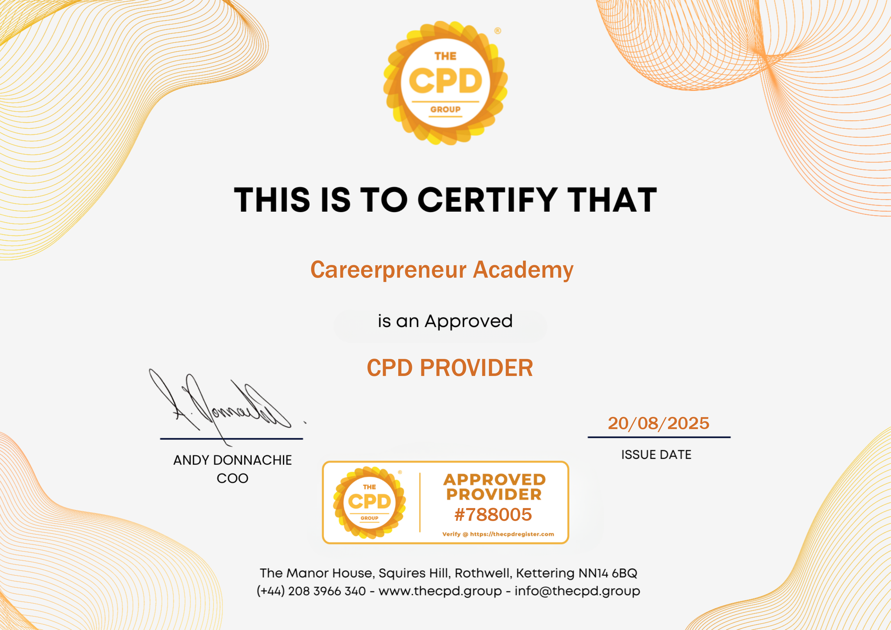 تأییدیه رسمی CPD